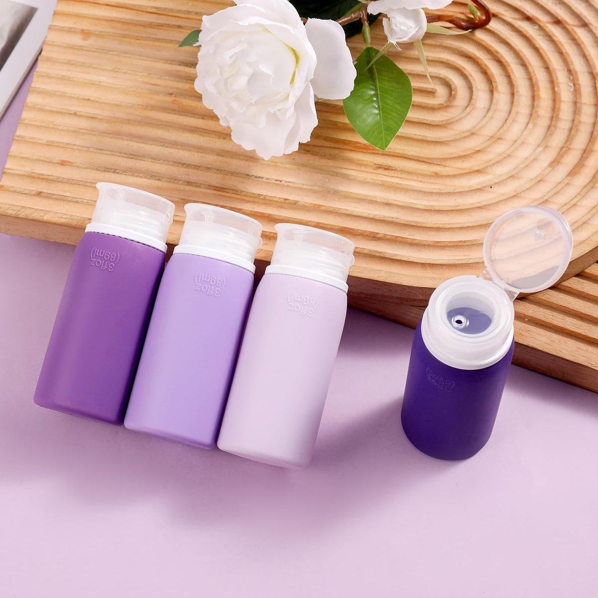 Muslish silicone bottles in purple colour