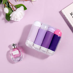 Muslish travel bottles set in a travel setting