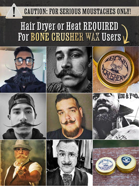 Mustache styled with THE VINTAGE GROOMING CO. wax outdoors