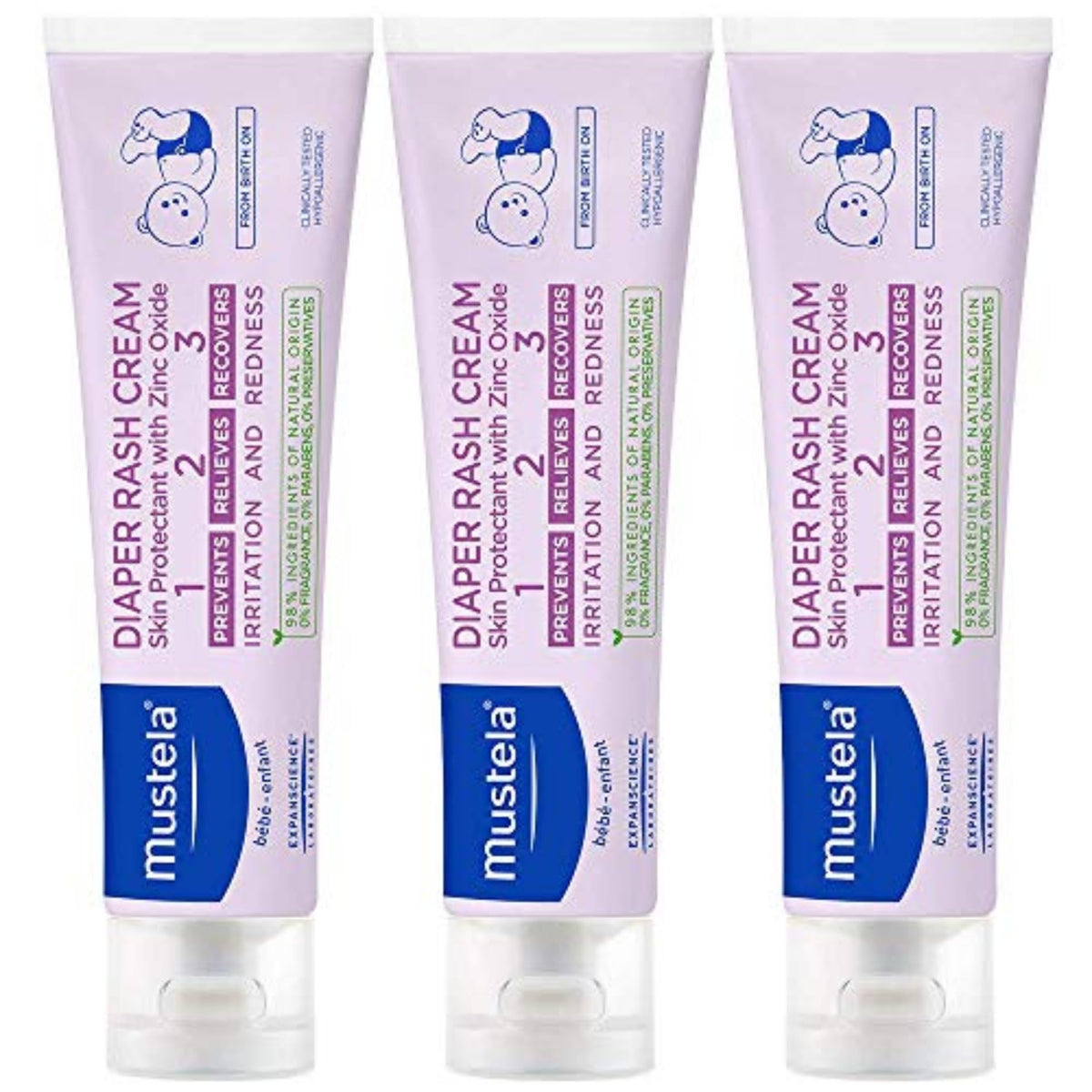 Mustela Baby Diaper Rash Cream 123 front view 3.8 oz