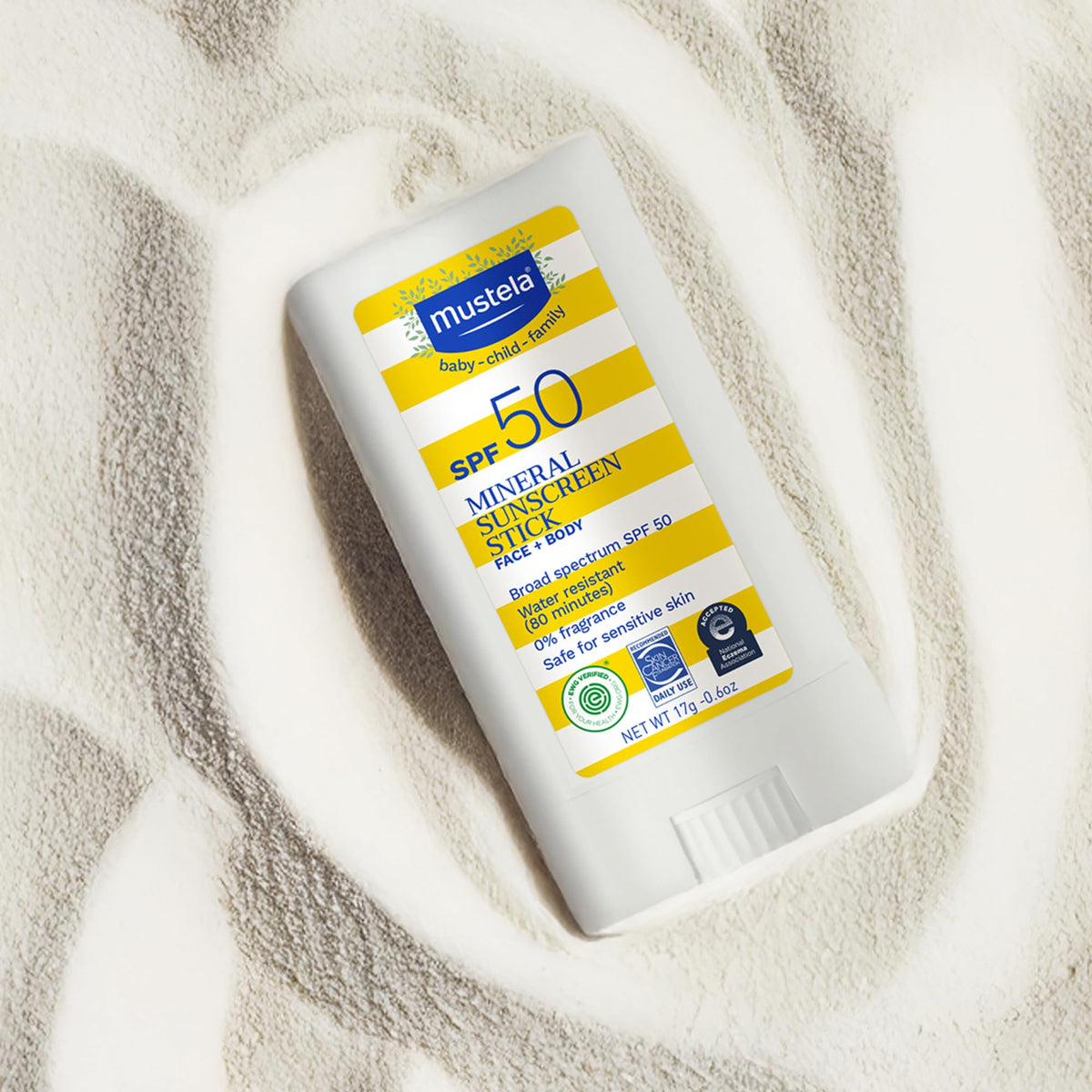 Mustela Baby Mineral Sunscreen Stick SPF 50 side view
