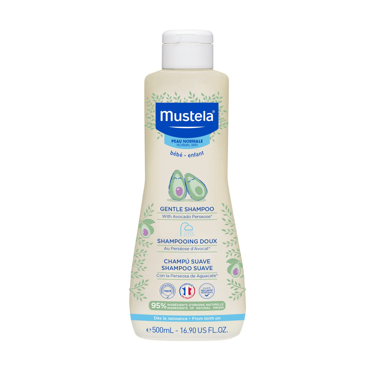 Mustela Gentle Shampoo 500ml bottle front view