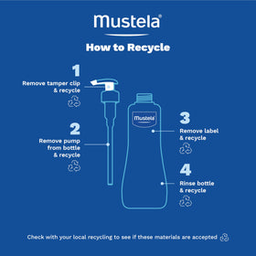 Mustela Stelatopia Cleansing Gel with natural ingredients listed