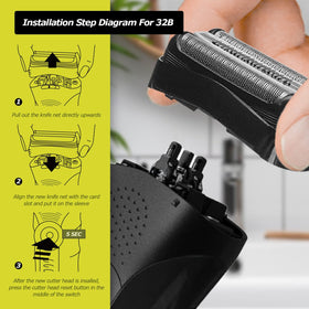 Muyfguo Electric Replacement Shaver Head with Series 3 shaver