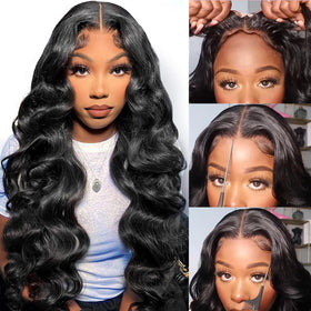 MUZOJET 13x6 HD Lace Front Body Wave Wig front view