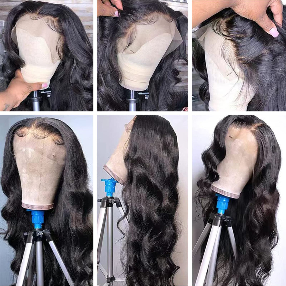 MUZOJET Body Wave Lace Front Wig side view