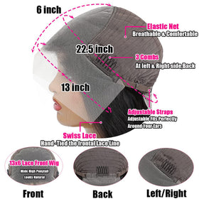 MUZOJET Body Wave Wig back view highlighting hair density