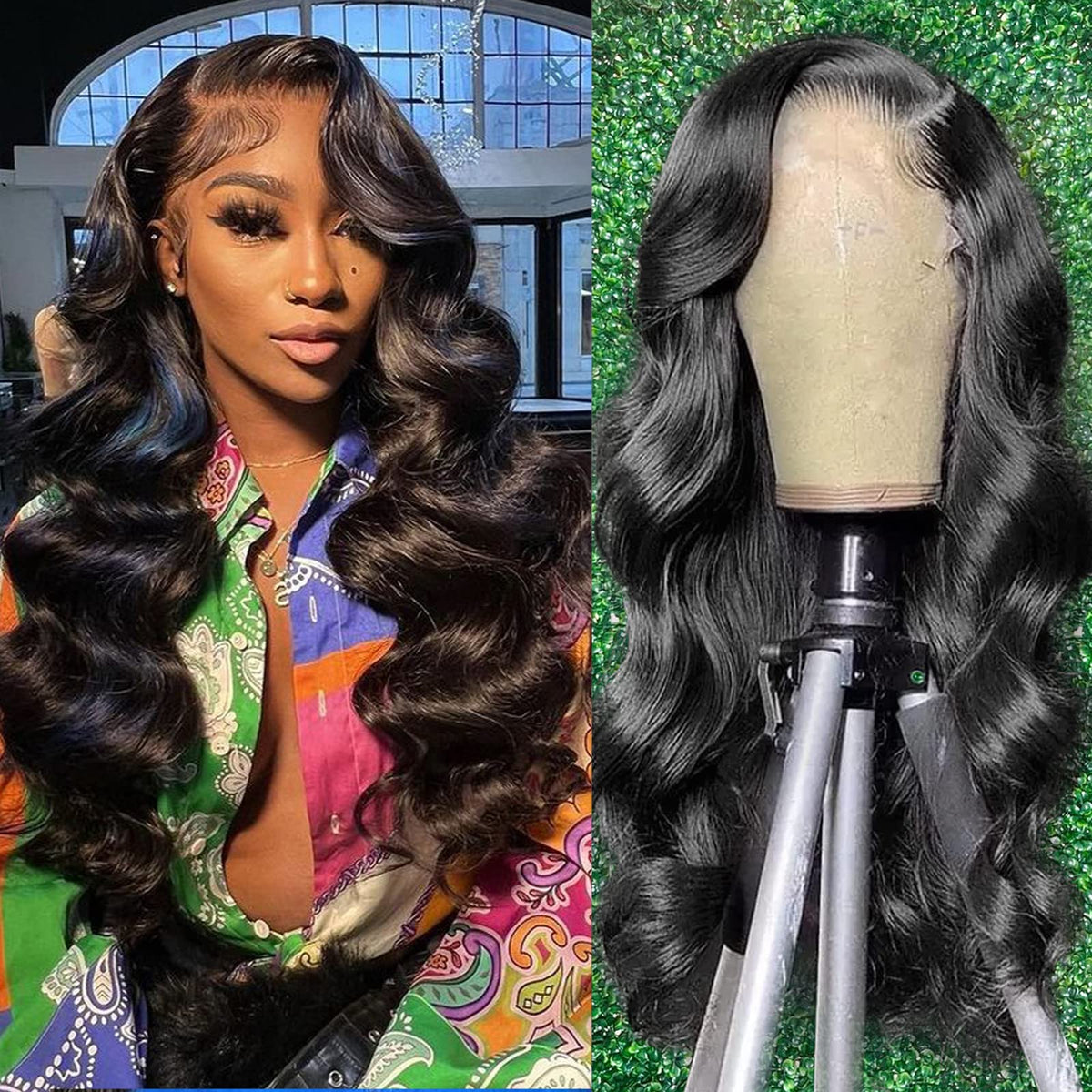 MUZOJET Body Wave Wig packaging with care instructions