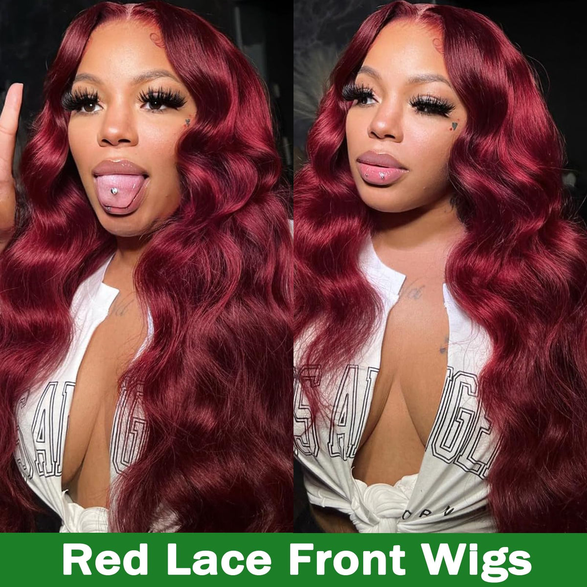 MUZOJET Burgundy 99J Lace Front Wig packaging