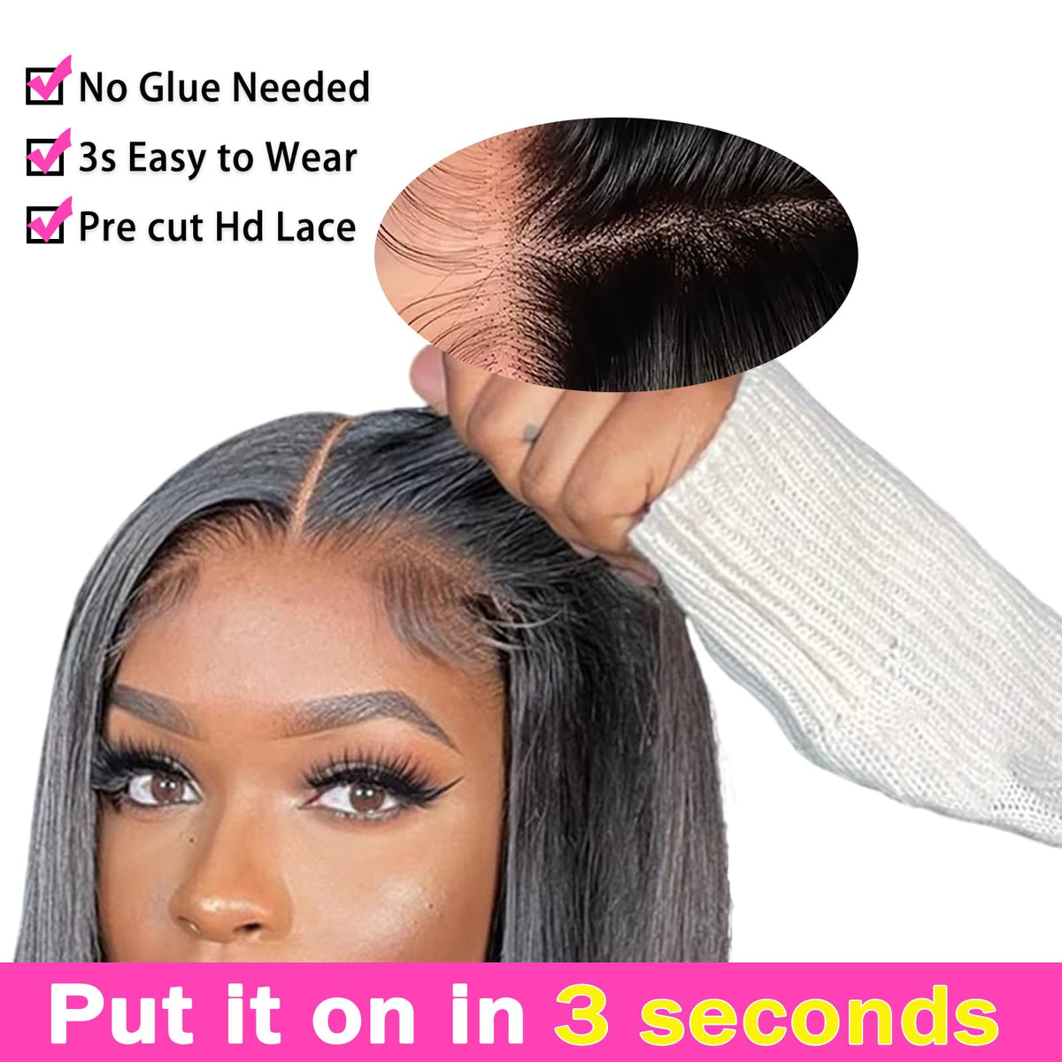 MUZOJET Glueless Body Wave Wig on model outdoors