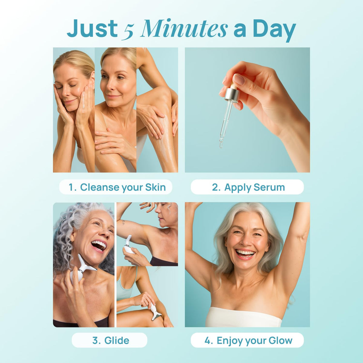 My Derma Dream MyoGlow device in hand for facial use