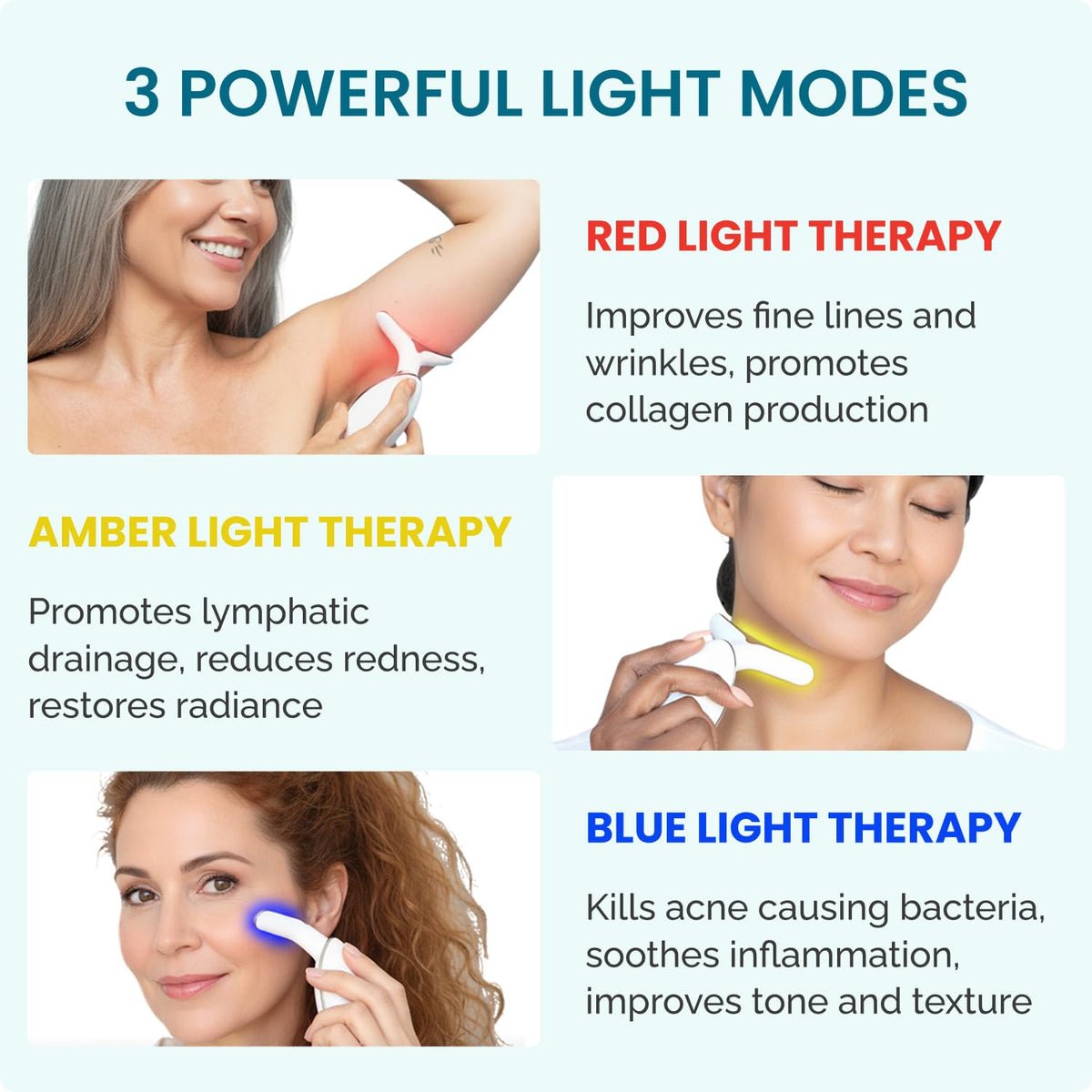 My Derma Dream MyoGlow device in use on neck area