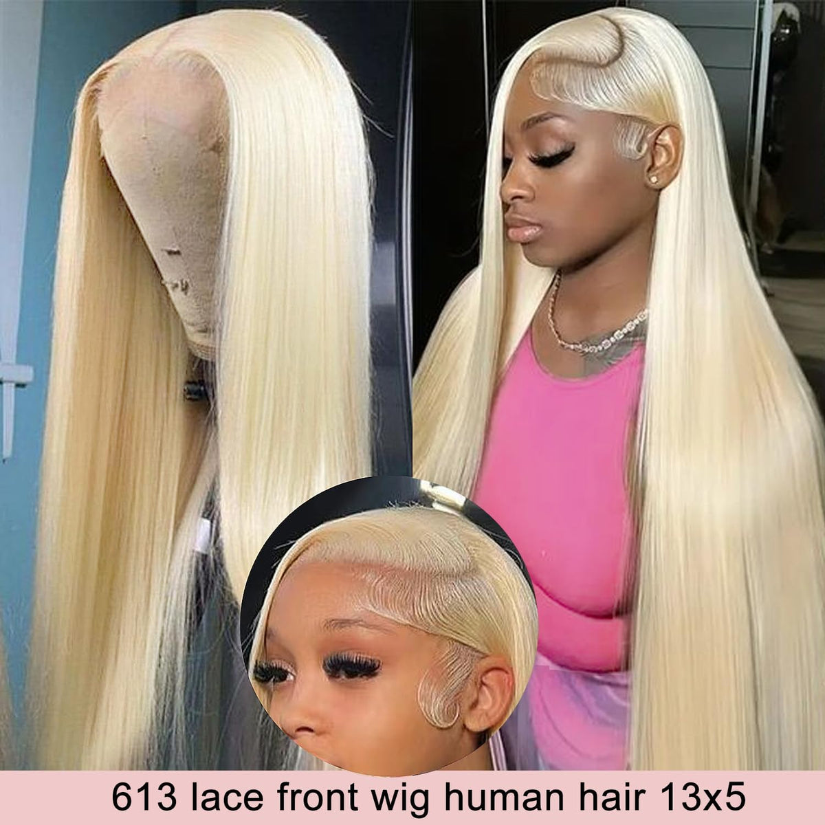 Myecool 30 Inch 613 Lace Front Wig back view