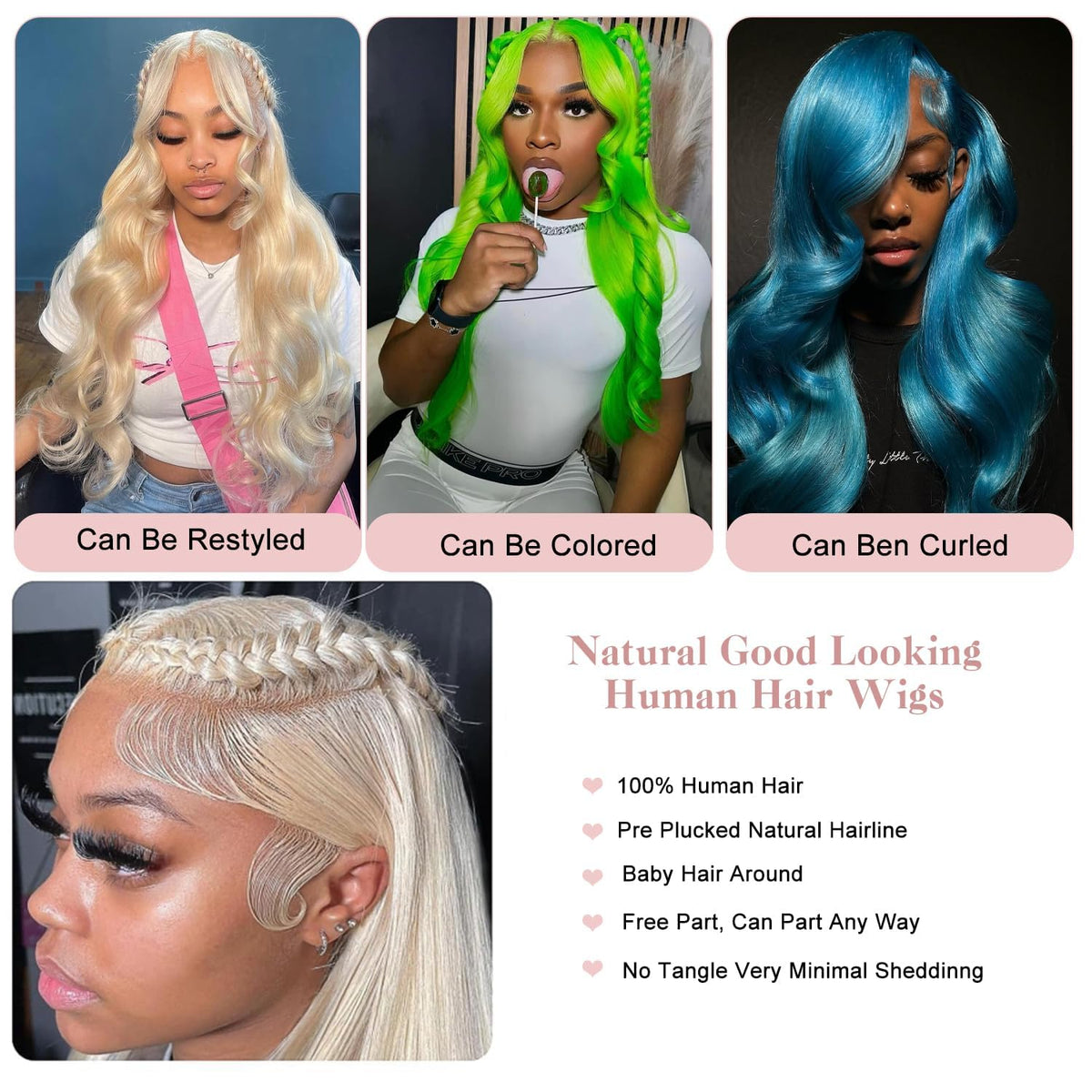 Myecool 30 Inch 613 Lace Front Wig close-up of lace