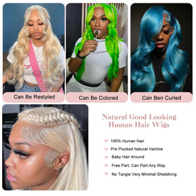Myecool 30 Inch 613 Lace Front Wig close-up of lace