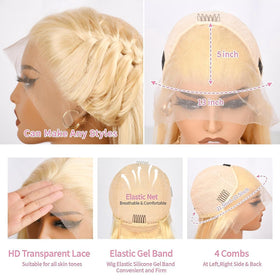 Myecool 30 Inch 613 Lace Front Wig with adjustable straps