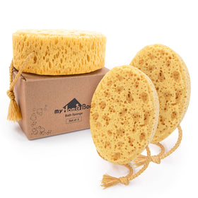 myHomeBody Bath Sponge 3 Pack with large foam loofah sponges