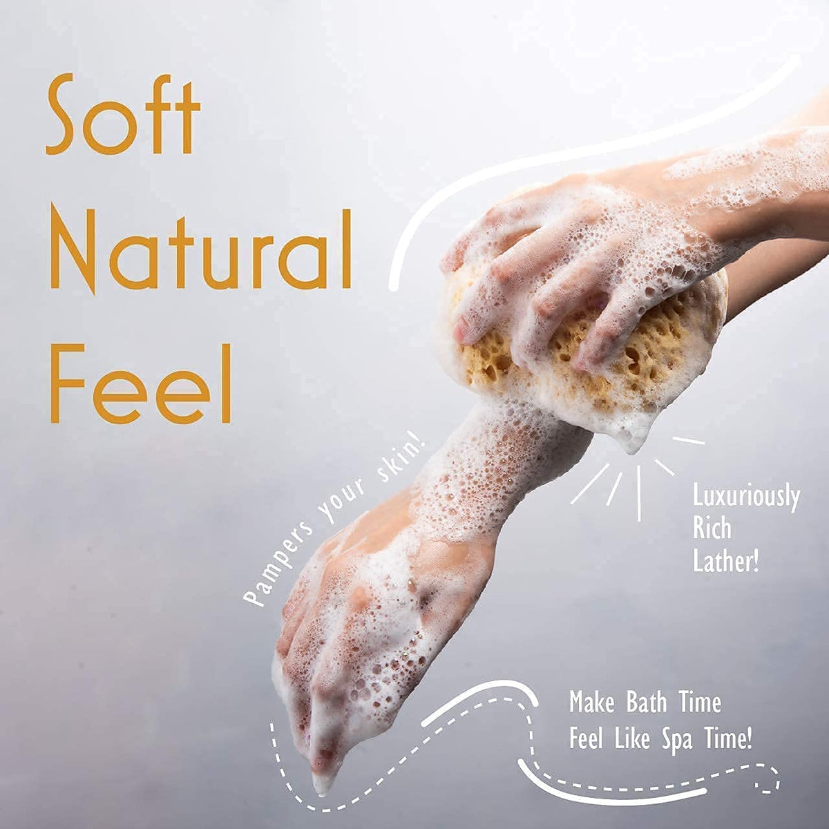 myHomeBody Bath Sponge close-up of foam material
