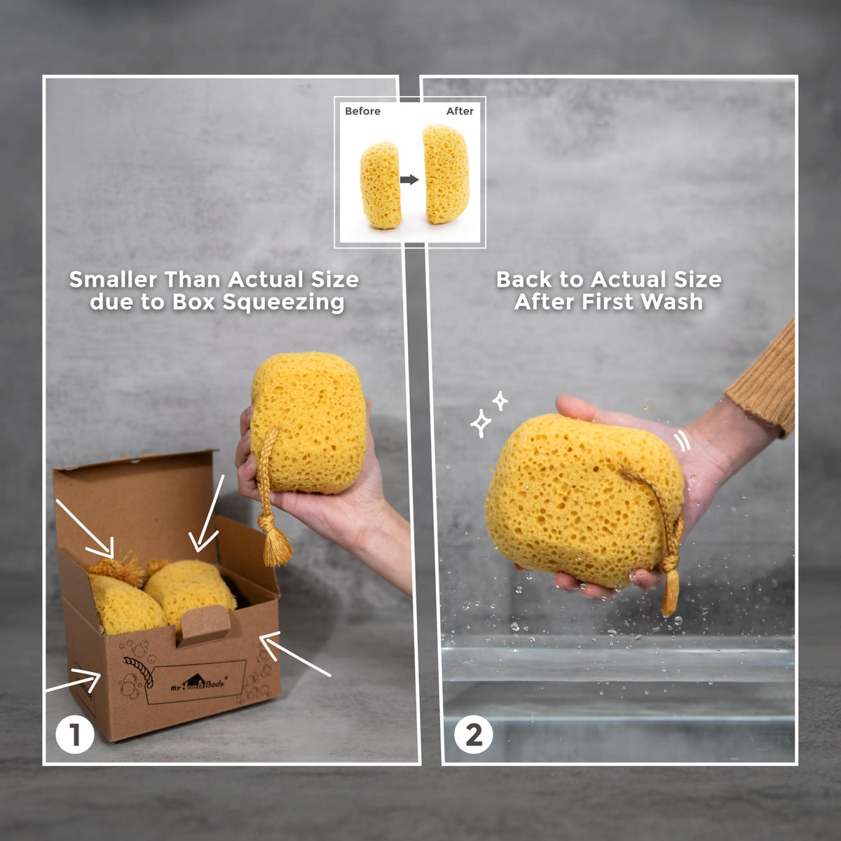 myHomeBody Bath Sponge close-up of texture