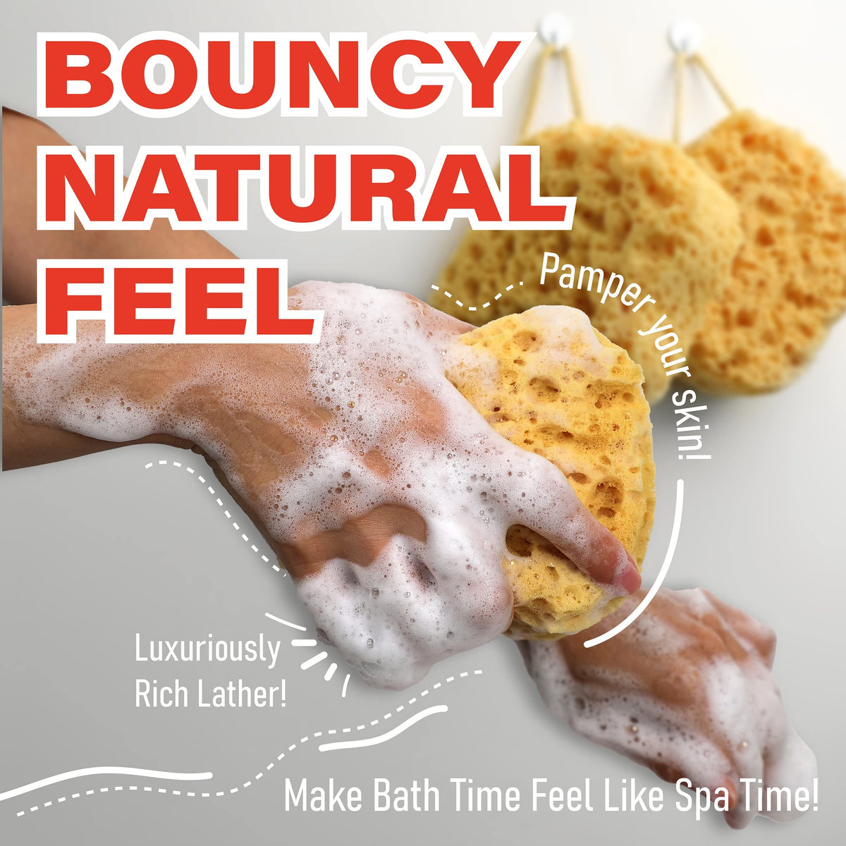 myHomeBody Bath Sponge in shower setting