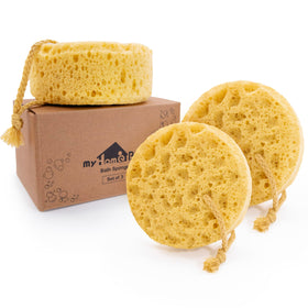 myHomeBody Bath Sponge large round foam sponge front view