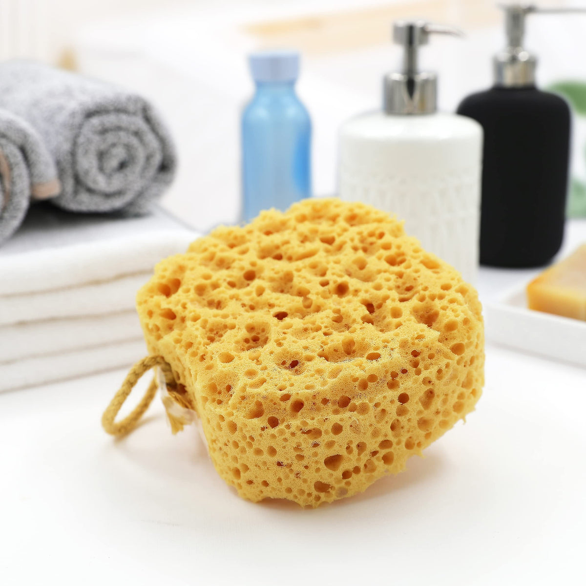 myHomeBody Bath Sponge packaging display