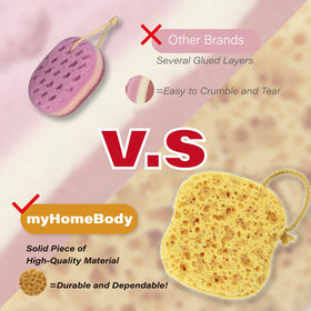 myHomeBody Bath Sponge three pack arrangement
