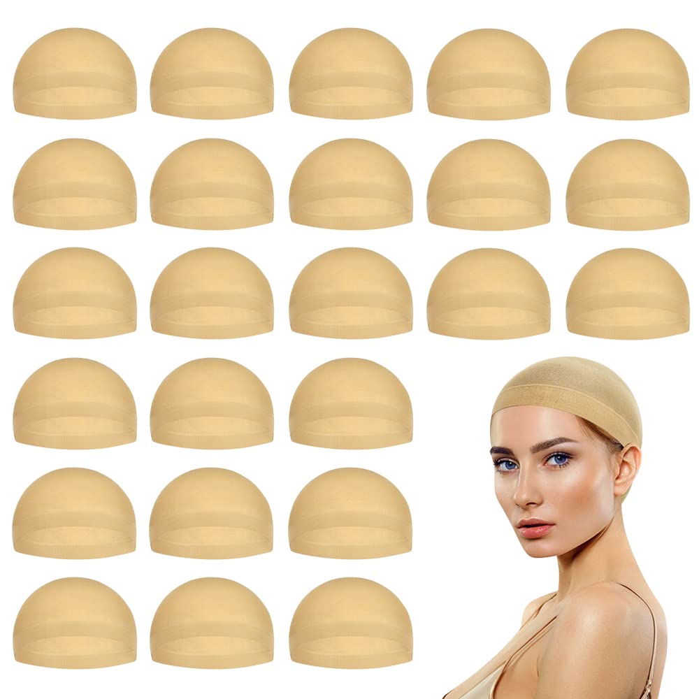 MYKURS Beige Wig Caps 24 PCS front view of packaging