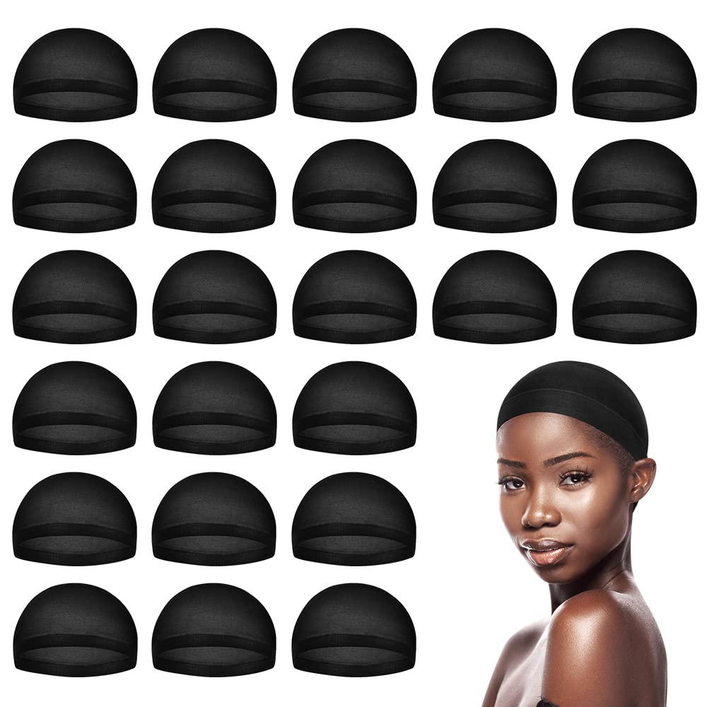 MYKURS black wig cap front view