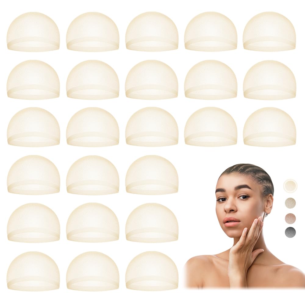 MYKURS HD Wig Cap beige front view