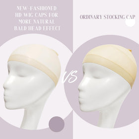 MYKURS HD Wig Cap beige side view