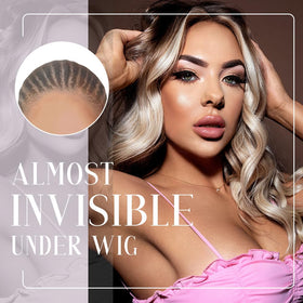 MYKURS HD Wig Cap beige with wig attached