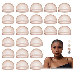 MYKURS HD Wig Cap dark brown front view