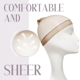 MYKURS HD Wig Cap on a mannequin head