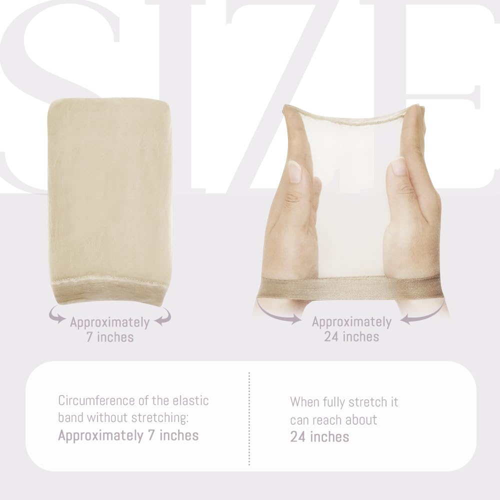 MYKURS Transparent Wig Caps packaging with 24 pieces