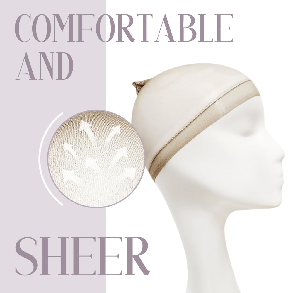 MYKURS wig caps in various colours for different complexions