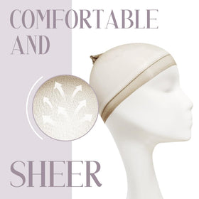 MYKURS wig caps in various colours for different complexions
