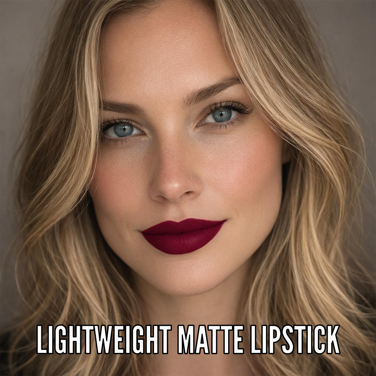Mynena Burgundy Red Matte Liquid Lipstick Emma in lifestyle setting