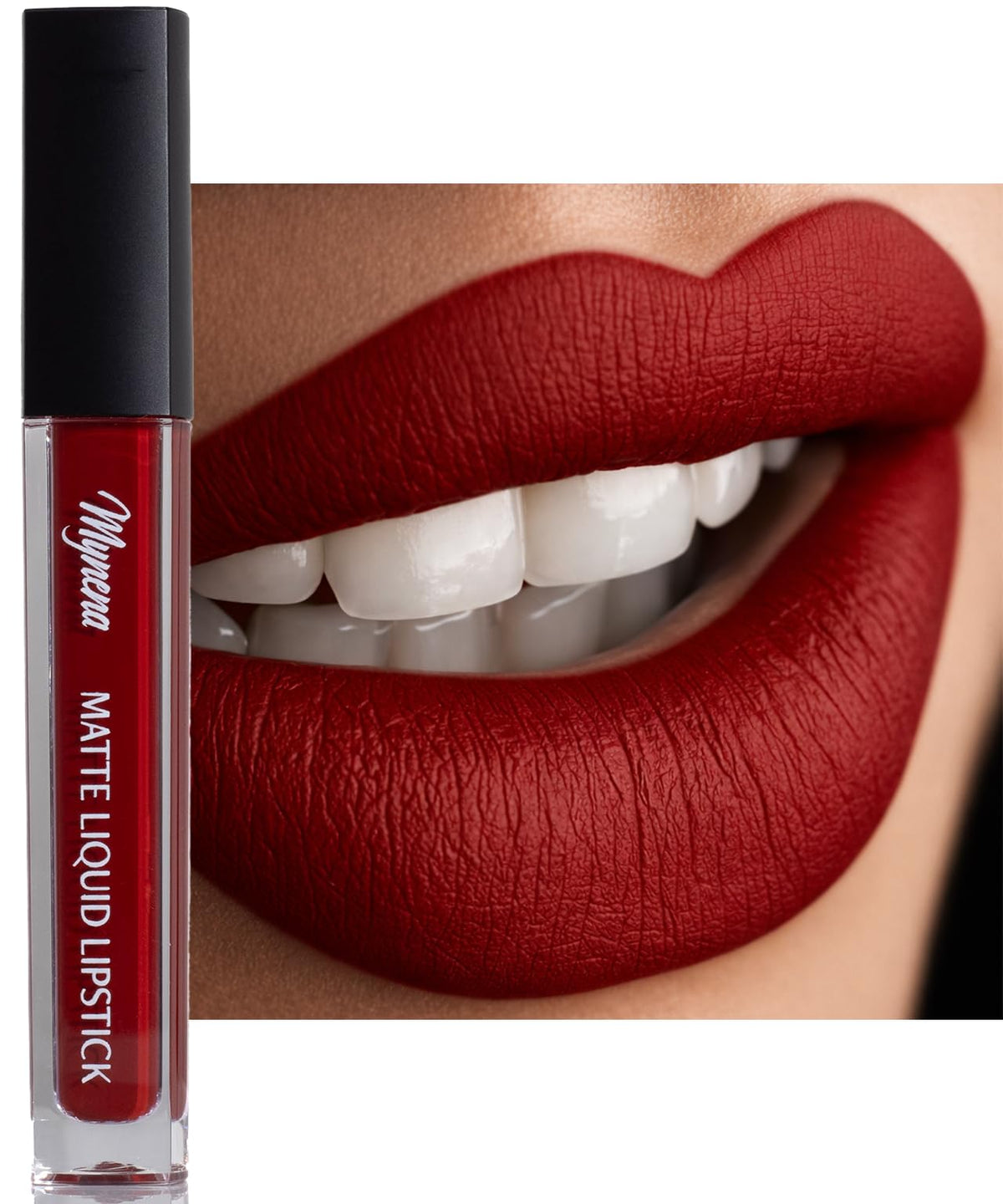 Mynena Elle Liquid Lipstick Classic Red front view