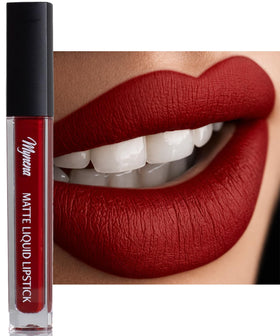 Mynena Elle Liquid Lipstick Classic Red front view
