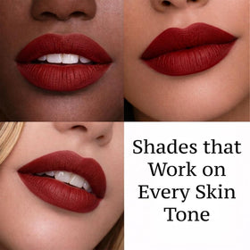 Mynena Elle Liquid Lipstick Classic Red swatch on skin