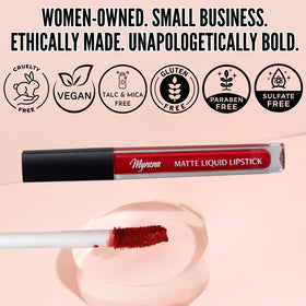 Mynena Glory Liquid Lipstick with coffee cup