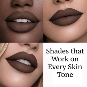Mynena Hydrating Warm Brown Matte Liquid Lipstick Cyndia applicator close-up