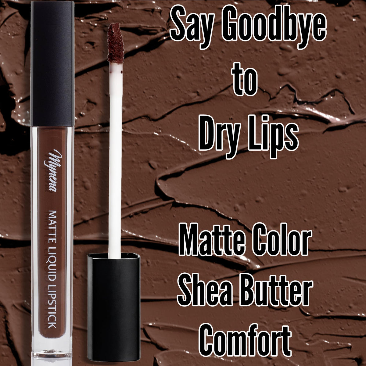 Mynena Hydrating Warm Brown Matte Liquid Lipstick Cyndia packaging