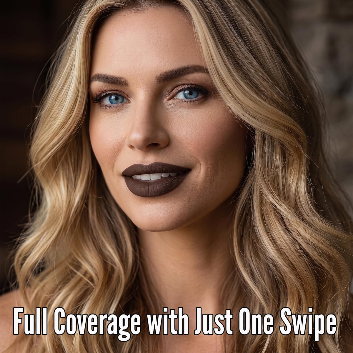 Mynena Hydrating Warm Brown Matte Liquid Lipstick Cyndia swatch on skin