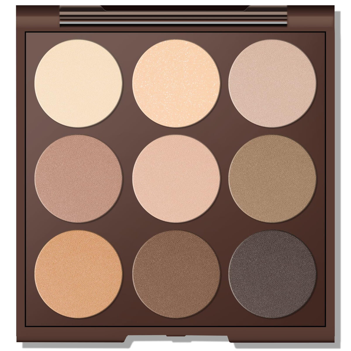 MYSTER ROSEY Neutral Eyeshadow Palette front view showing 9 shades