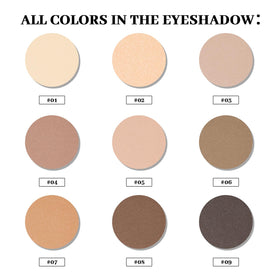MYSTER ROSEY Neutral Eyeshadow Palette open with mirror and shades visible