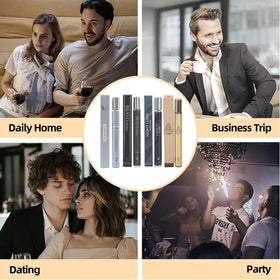 MZANK Cologne for Men 4 Pack displayed on a table