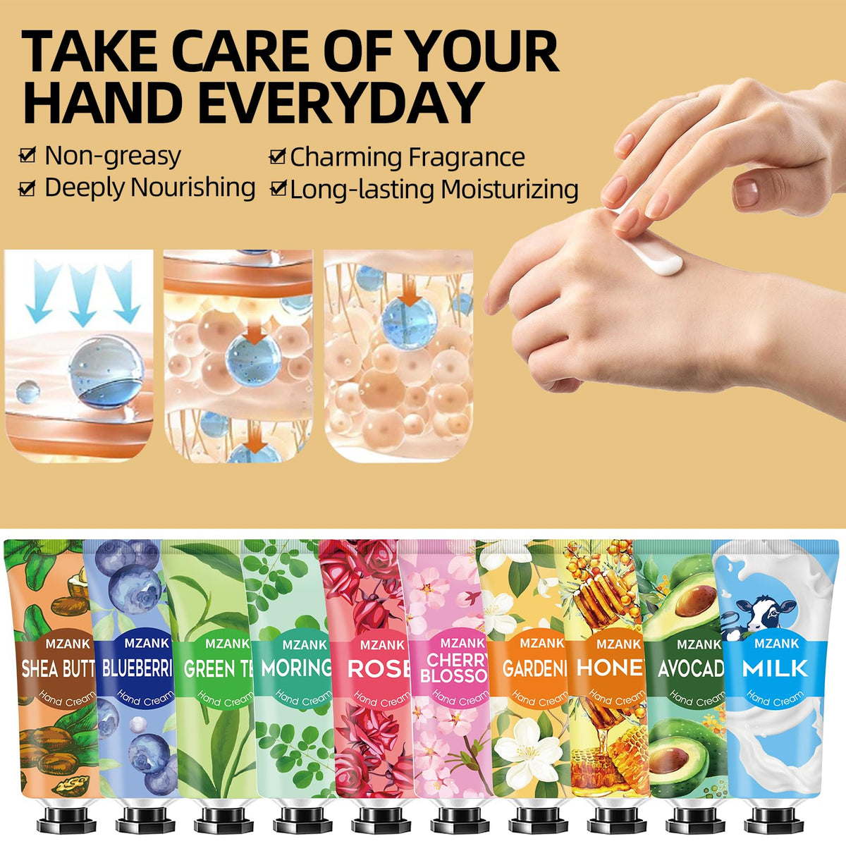 MZANK hand cream with natural ingredients like shea butter
