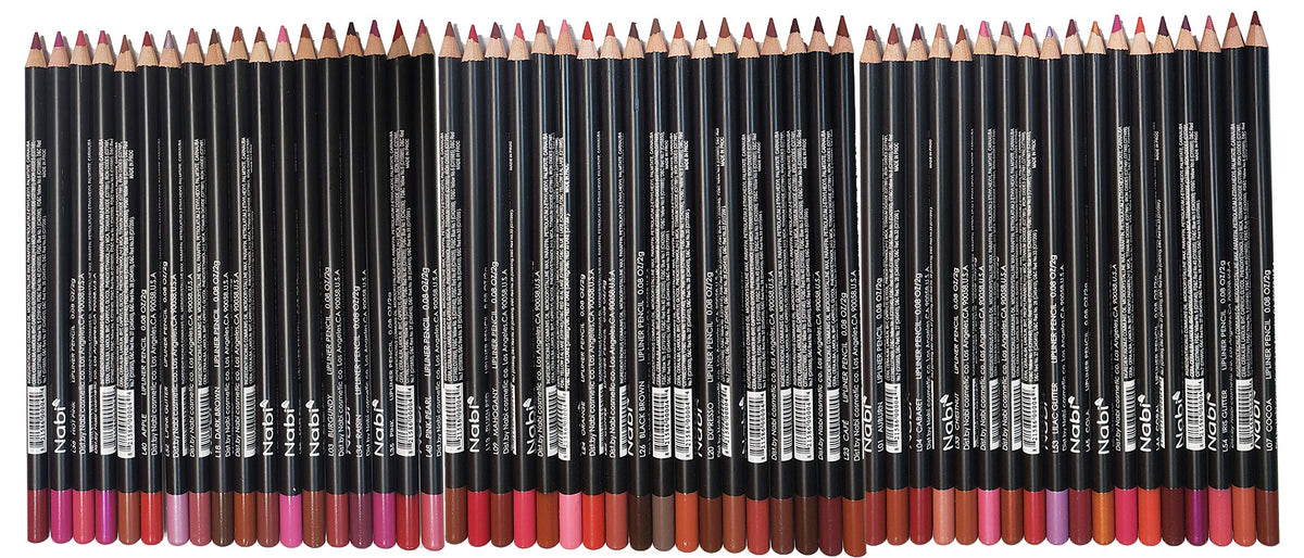 Nabi Lip Liner Pencil Set 54 pieces assorted colours front view
